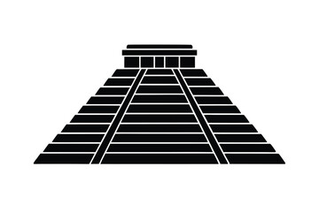 Chichen Itza Pyramid Graphic Design Background Vector graphic