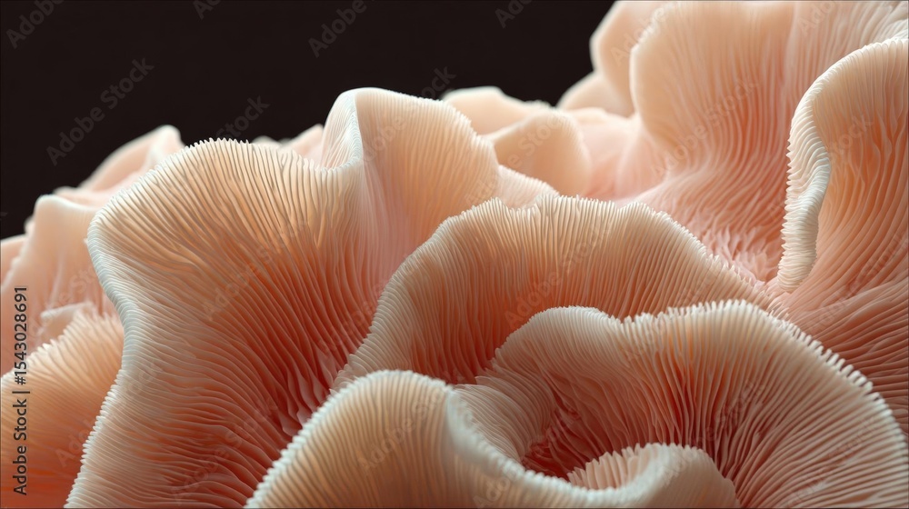 Poster close-up of a group of coral-colored tentacles. the tentacles are arranged in a spiral pattern, with
