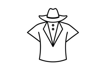 Magician Costume Clipart Image for Design Projects single