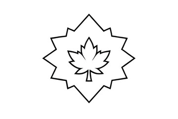 Canadian Flag Mandala Design on White Background detailed