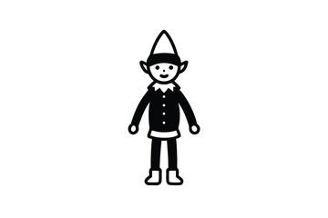 Clipart of an Elf Costume on a White Background