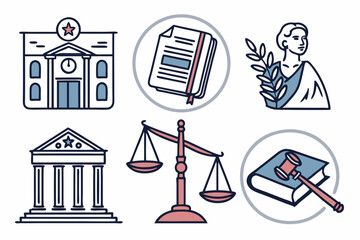 vector illustration of a set of icons