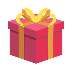 Red Gift Box with Yellow Ribbon