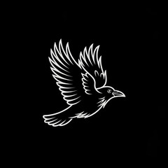 Majestic blackbird perched gracefully on a branch during early morning light