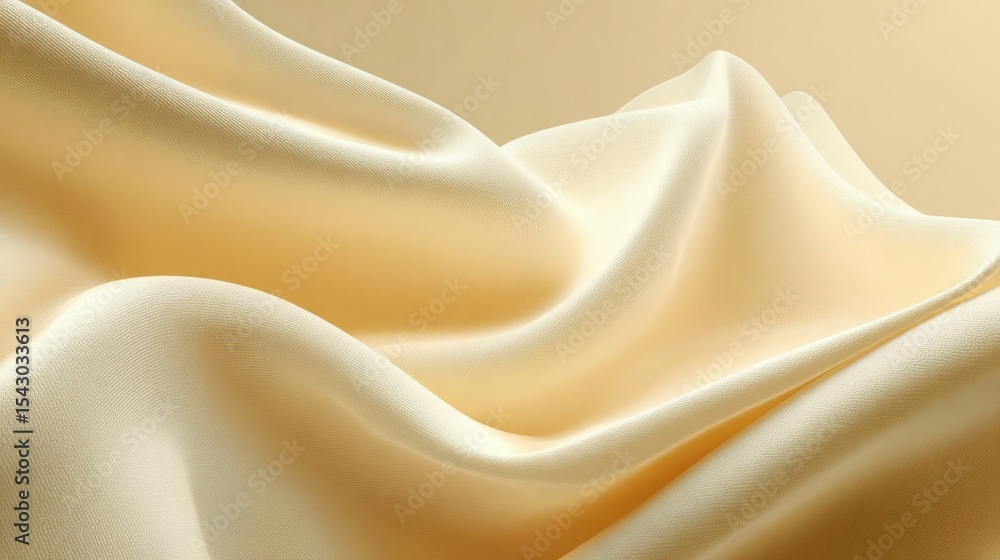 Poster close-up of a fabric with a smooth and elegant texture. the fabric appears to be a light beige color