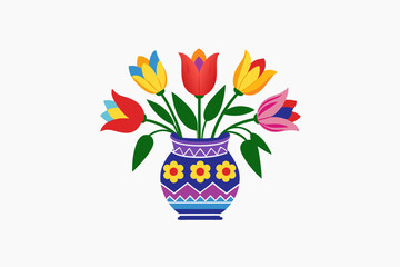 tulips in vase