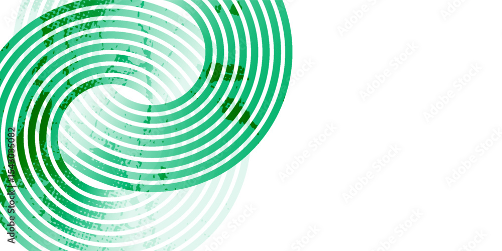 Aufkleber green white abstract background overlap layer on bright space with circles effect decoration. modern