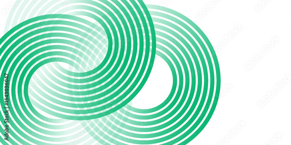 Aufkleber green white abstract background overlap layer on bright space with circles effect decoration. modern