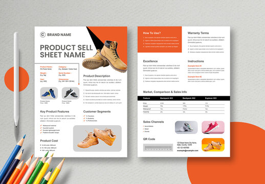 Business Product Data Sell Sheet Template