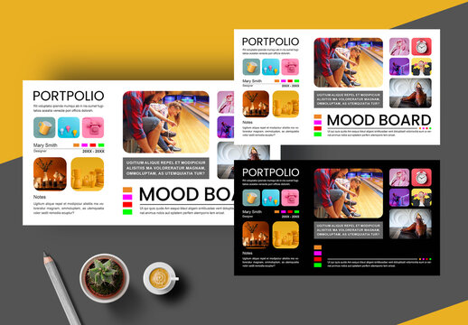 Fashion And Portfolio Moodboard Layout