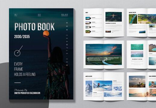 Photobook Design Template Layout