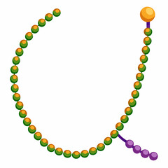 Obraz premium A-Beaded-Chain Vector | Generative AI & Linocut Silhouette Design