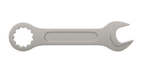 Wrench on white background. Isolated 3D illustration