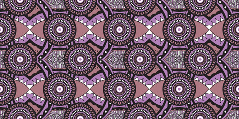 African motif ethnic traditional pattern. seamless beautiful purple color. pattern for fashion. Geometric abstract motif. African wax prints. circle pattern african design.