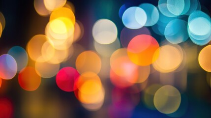 Obraz premium Abstract city lights bokeh