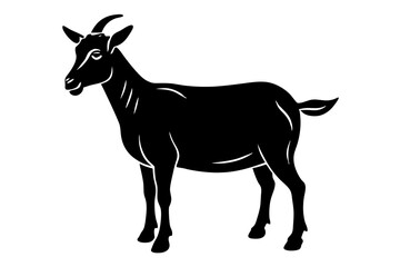 silhouette of a goat