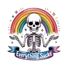 Funny Grim Reaper and Skeleton Cartoon Bundle, Dark Humor Skeleton Art with Sarcastic Quotes, Funny Skeleton Toilet Sublimation Design, 