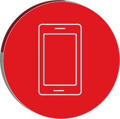"Minimal smartphone icon symbolizing digital wellness, mindful tech use, and balanced screen time habits, transparent background."