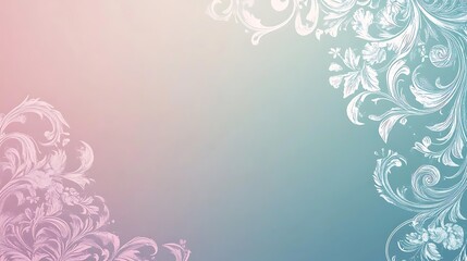 Delicate floral design, pastel colors