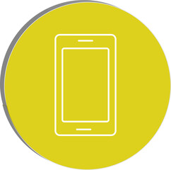 "Minimal smartphone icon symbolizing digital wellness, mindful tech use, and balanced screen time habits, transparent background."