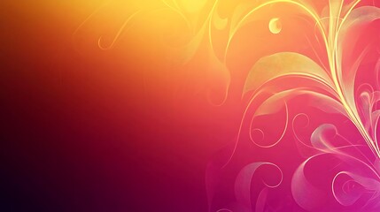 Abstract floral design, vibrant gradient background