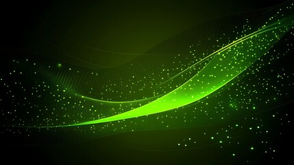 Abstract green wave design (1)