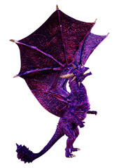 Fototapeta premium 3D Rendering Fairy Tale Dragon on White