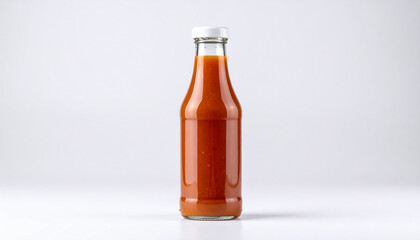 Worcestershire Sauce in a Labeled Bottle on White Background &ndash; Clean Product Shot Ideal for Adobe Stock and Commercial Use