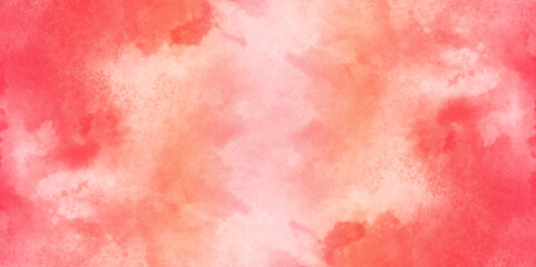 Abstract pink and orange watercolor macro texture background. yellow pink background with watercolor alpha grunge texture.	