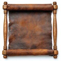 Ancient Scroll with Decorative Wooden Handle Finish