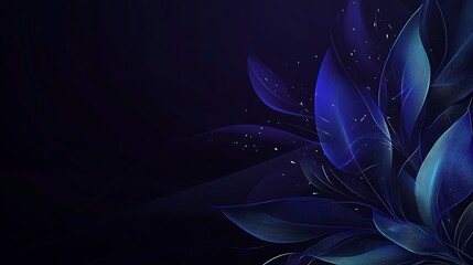 Abstract floral design, dark background