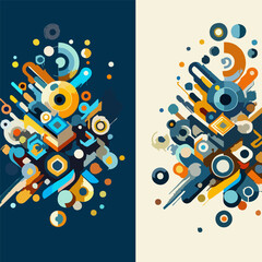 Editable Geometric Vector Art – Trendy Abstract Designs