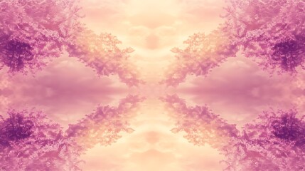 Soft pastel cloudscape symmetry