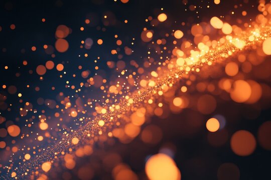 Sorting Data. Abstract Graph with Data Clusters and Particles for Business Analysis