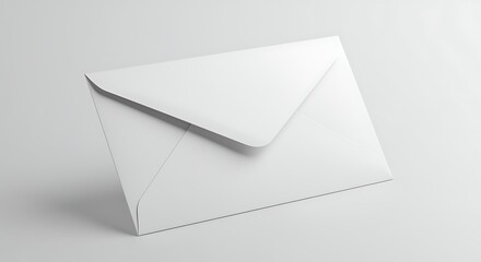 White Envelope Mockup on Light Gray Background stationery