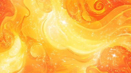 Abstract swirling  orange and yellow background