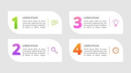 Infographic presentation template with four options