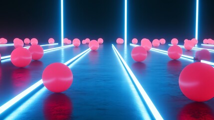 Abstract neon spheres (2)