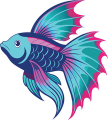 Obraz premium vector illustration of a fish