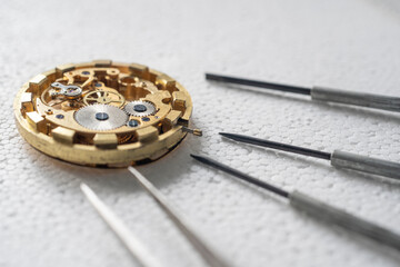 Mechanical watch repair, watchmaker's workshop