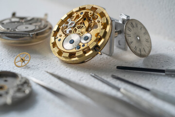 Mechanical watch repair, watchmaker's workshop
