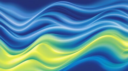 Abstract wavy flowing vibrant colors