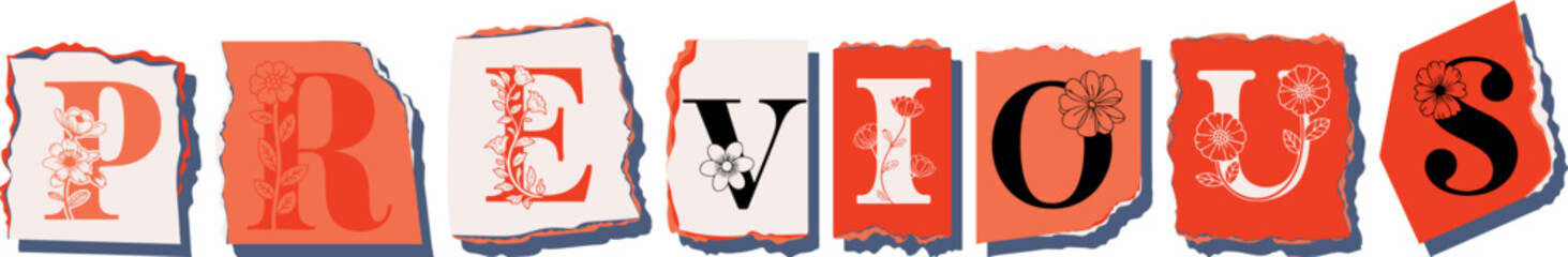 PREVIOUS Floral Typography of a Concept Word � Elegant Torn Paper Letter Design