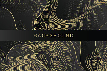 Dynamic Golden Dots Abstract Art Backdrop