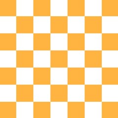 Bright orange and white checkerboard pattern. Bold and fun design, ideal for backgrounds, fashion, packaging, or retro-inspired creative projects.
