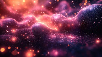 Abstract cosmic nebula digital art
