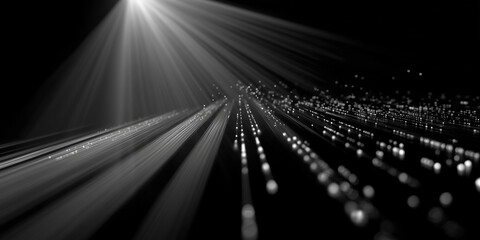  Touchpad emits fan of beams visualizing AI time-series data mapping.
