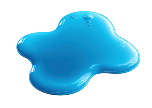 Blue Liquid Blob Isolated