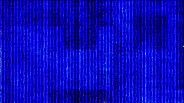 4K Set of Glitch transition digital blue blocks, analog CRT texture and pixel distortion, set of glitch transitions for motion graphics overlay, screen mode, retro-tech