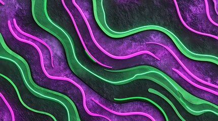 Abstract wavy neon pattern